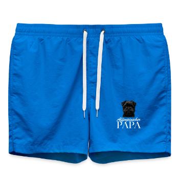 Hundefoto mit schnellem Schnauzer Blick - Badeshorts - Cobalt blue - Vorne - AI Model Male 185 light (185cm)