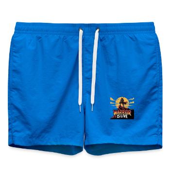 Krieger auf der Klippe Sonnenuntergang - Badeshorts - Cobalt blue - Vorne - AI Model Male 185 light (185cm)
