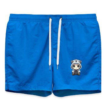 Schneeleopard Winter leopard Baby - Badeshorts - Cobalt blue - Vorne - AI Model Male 185 light (185cm)