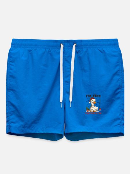 Weihnachtsente mit Lichterkette - Badeshorts - Cobalt blue