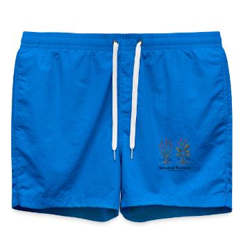 Lavendel & Salbei - Botanische Heilkräuter - Badeshorts - Cobalt blue - Vorne - AI Model Male 185 light (185cm)