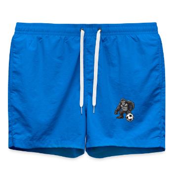 Gorilla Fußball - Badeshorts - Cobalt blue - Vorne - AI Model Male 185 light (185cm)