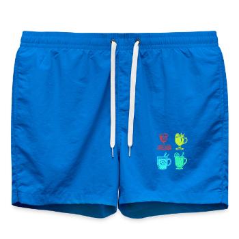 Noël au vin chaud du Père Noël - Short de bain - cobalt blue - Devant - AI Model Male 185 light (185cm)