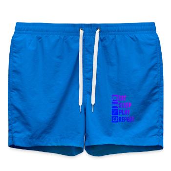 Œuvres modernes de handball pour hommes - Short de bain - cobalt blue - Devant - AI Model Male 185 light (185cm)