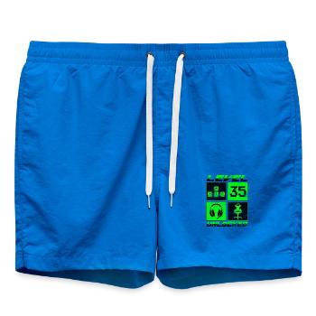 Niveau de cadeau d’anniversaire débloqué depuis 35 ans - Short de bain - cobalt blue - Devant - AI Model Male 185 light (185cm)