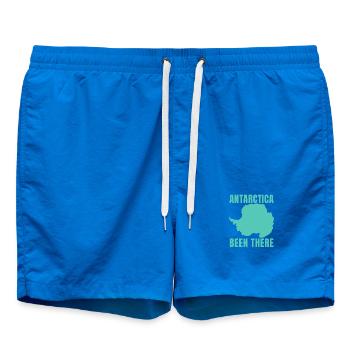 Antarktis – Schon mal da gewesen – Familienurlaub  - Badeshorts - Cobalt blue - Vorne - AI Model Male 185 light (185cm)