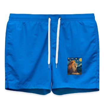 Löwe Van Gogh - Badeshorts - Cobalt blue - Vorne - AI Model Male 185 light (185cm)