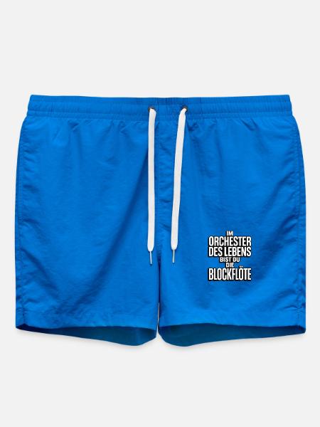 Orchester des Lebens Blockflöte Design - Badeshorts - Cobalt blue