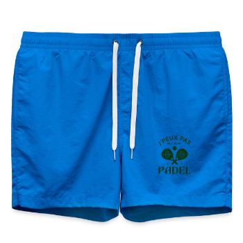 I can't I have padel - Swim Trunks - cobalt blue - Front - AI Model Male 185 light (185cm)