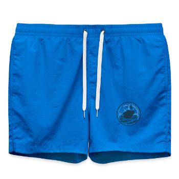 Nordstrand | Wenn die Insel ruft - Wellen Nordsee - Badeshorts - Cobalt blue - Vorne - AI Model Male 185 light (185cm)