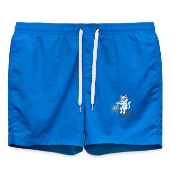 Chat roi avec des lunettes de soleil américaines - Short de bain - cobalt blue - Devant - AI Model Male 185 light (185cm)