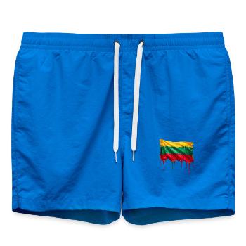 Drapeau lituanien couleur - Short de bain - cobalt blue - Devant - AI Model Male 185 light (185cm)