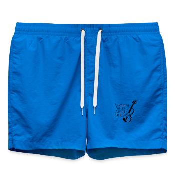 Violine - Klein aber oho Lustiger Spruch für Geige - Badeshorts - Cobalt blue - Vorne - AI Model Male 185 light (185cm)