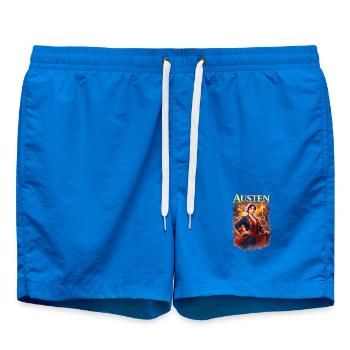 Jane Austen Portrait - Short de bain - cobalt blue - Devant - AI Model Male 185 light (185cm)