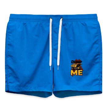 Dump Me: Fette Muldenkipper-Grafik - Badeshorts - Cobalt blue - Vorne - AI Model Male 185 light (185cm)