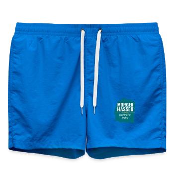 Morgenhasser mit Anlaufschwierigkeiten - Badeshorts - Cobalt blue - Vorne - AI Model Male 185 light (185cm)