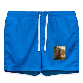 Pizza Capybara mit Sonnenbrille - Badeshorts - Cobalt blue - Vorne - AI Model Male 185 light (185cm)