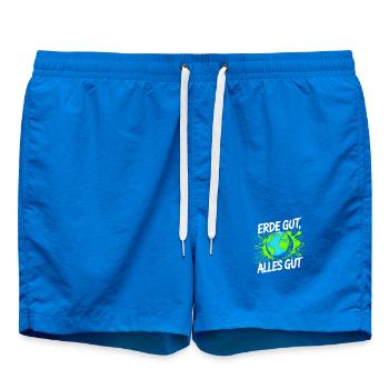 Erde Gut Alles Gut Umweltschutz Natur Mutter Erde - Badeshorts - Cobalt blue - Vorne - AI Model Male 185 light (185cm)