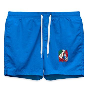 Fiers des drapeaux du Mexique et du Panama - Short de bain - cobalt blue - Devant - AI Model Male 185 light (185cm)