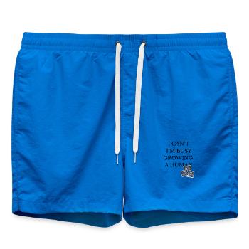 busy growing a human - Badeshorts - Cobalt blue - Vorne - AI Model Male 185 light (185cm)