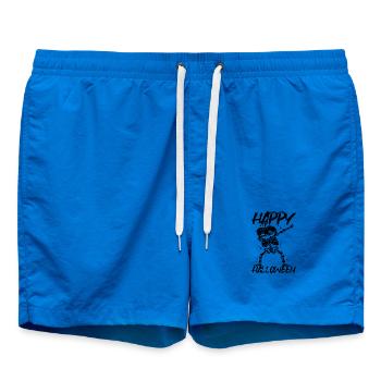 Halloween Skeleton Halloween Pumpkin dab dance - Swim Trunks - cobalt blue - Front - AI Model Male 185 light (185cm)