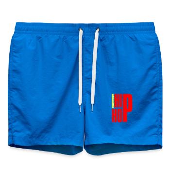 Hip Hop Dancer Bold Red Stacked Typography - Badeshorts - Cobalt blue - Vorne - AI Model Male 185 light (185cm)
