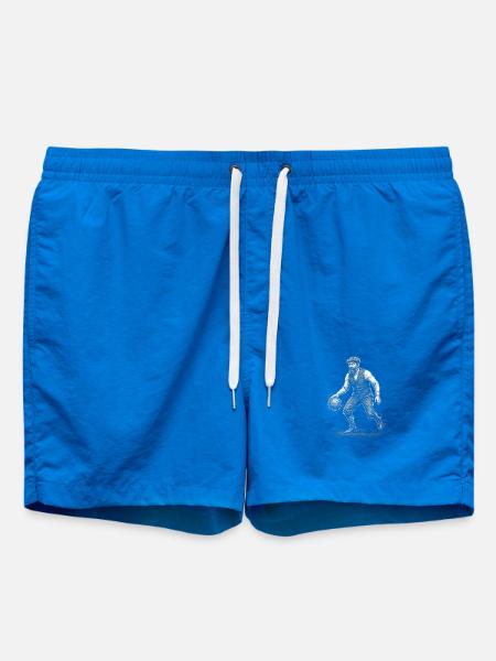 James A Basketball Player Sketch - Swim Trunks - cobalt blue