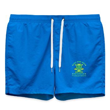Aus Dem Weg Hier Kommt Ein Kindergartenkind Drache - Badeshorts - Cobalt blue - Vorne - AI Model Male 185 light (185cm)