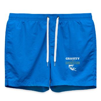 Gravity Just A Suggestion - Swim Trunks - cobalt blue - Front - AI Model Male 185 light (185cm)