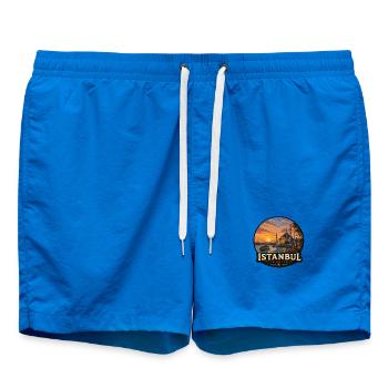 Istanbul Bosporus Sonnenuntergang Urlaub - Badeshorts - Cobalt blue - Vorne - AI Model Male 185 light (185cm)
