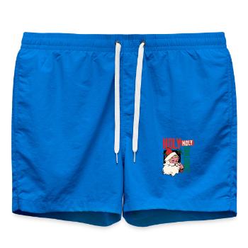 Holy Moly Christmas Santa - Badeshorts - Cobalt blue - Vorne - AI Model Male 185 light (185cm)