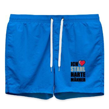 Stahlharte Männer Geschenk - Badeshorts - Cobalt blue - Vorne