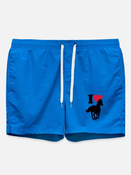 I love horses - Swim Trunks - cobalt blue