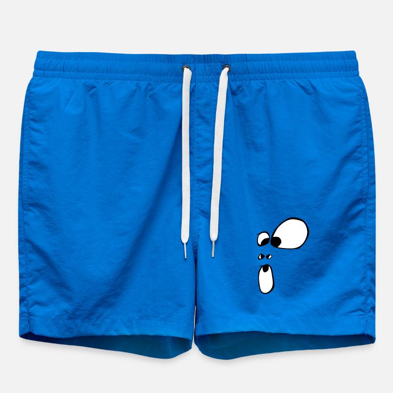 uhh! Face Ghost Ghost Halloween Comic - Swim Trunks - cobalt blue