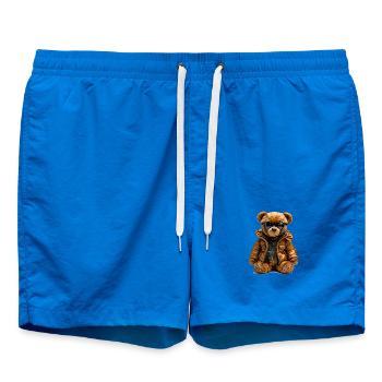 Ours cool dans une parka - Short de bain - cobalt blue - Devant - AI Model Male 185 light (185cm)