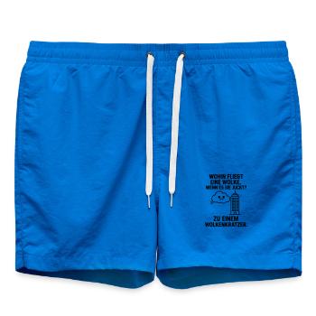 wolke kratzen kinderwitz - Badeshorts - Cobalt blue - Vorne - AI Model Male 185 light (185cm)