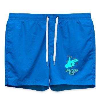 Unspoken Rizz Hand Sign - Swim Trunks - cobalt blue - Front
