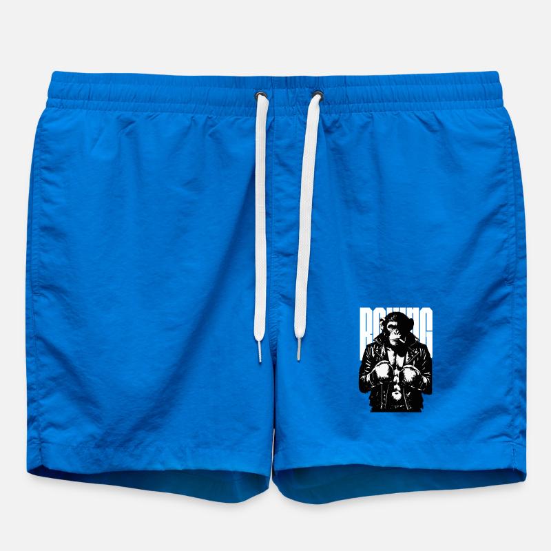 Monkey Boxer Rebel Monkey in Leder-Boxjacke - Badeshorts - Cobalt blue