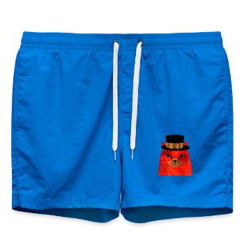 Chat Rouge Cool avec un haut-de-forme - Short de bain - cobalt blue - Devant - AI Model Male 185 light (185cm)