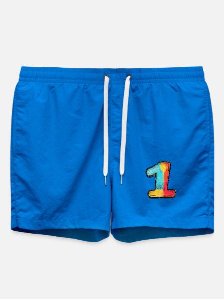 1 Zahl Bunt - Badeshorts - Cobalt blue