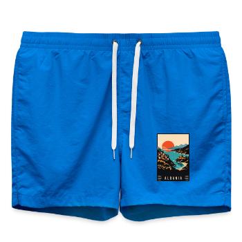 Discover Beach Alps and Historic Cities of Albania - Swim Trunks - cobalt blue - Front