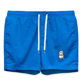 Nö! Hamster – Kleiner Sturkopf sagt Nein - Badeshorts - Cobalt blue - Vorne - AI Model Male 185 light (185cm)