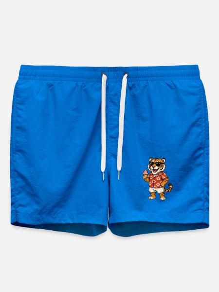 Hawaii-Tiger mit Eis-Sommerlook - Swim Trunks - cobalt blue