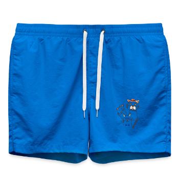 Katzen Trio  - Badeshorts - Cobalt blue - Vorne - AI Model Male 185 light (185cm)