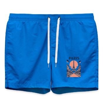 Paris Eiffel Sonnenuntergang - Badeshorts - Cobalt blue - Vorne - AI Model Male 185 light (185cm)