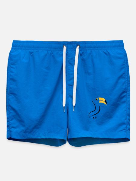 toucan silhouette - Swim Trunks - cobalt blue