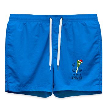 Nikolauch Ho Ho Ho Ich bin der Nikolauch - Badeshorts - Cobalt blue - Vorne - AI Model Male 185 light (185cm)