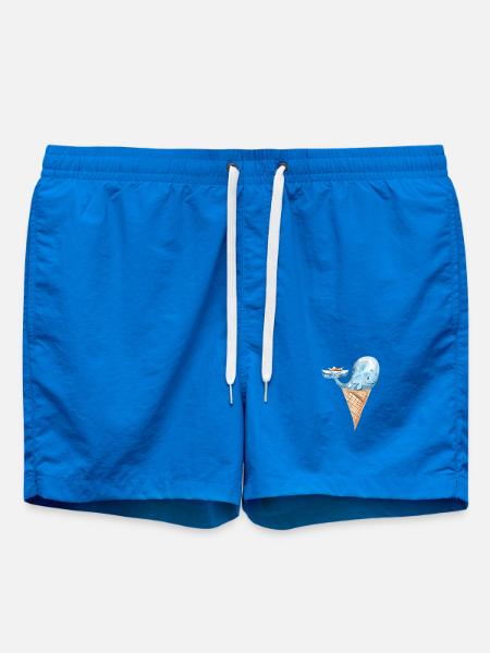 Eis Wal mit Schiff Fantasy Ozean Design - Badeshorts - Cobalt blue