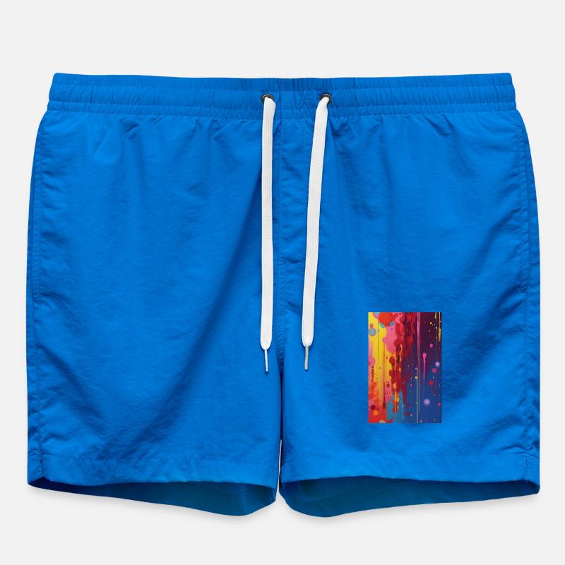 Abstract art - Swim Trunks - cobalt blue