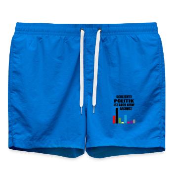La mauvaise politique n’est pas non plus une solution - Short de bain - cobalt blue - Devant - AI Model Male 185 light (185cm)